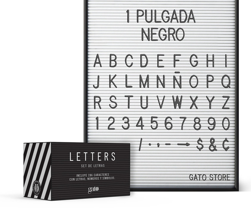 Set de letras para cartelera LETTERS 1"